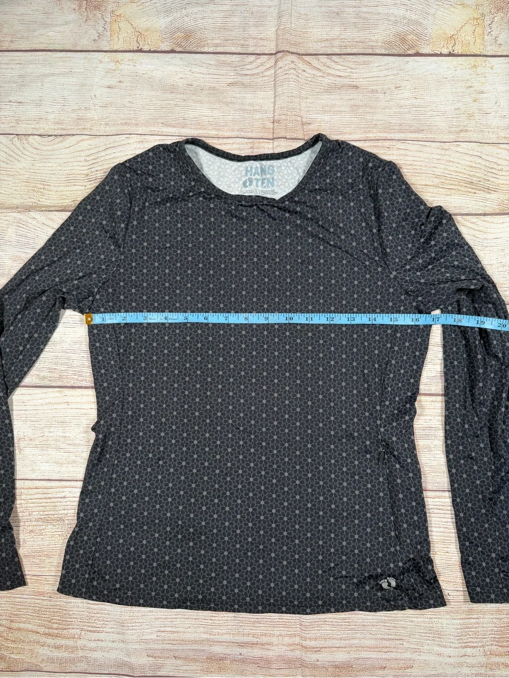 Hang Ten Black Long-Sleeve Swim‎ Rashguard Coverup with UPF Protection